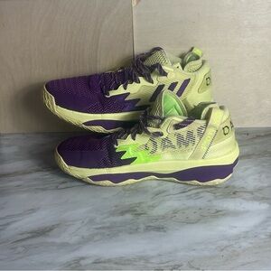 Adidas Dame 8 Lillard Yellow Tint/ Glory Purple GY0383 Men's 8 Basketball Shoes